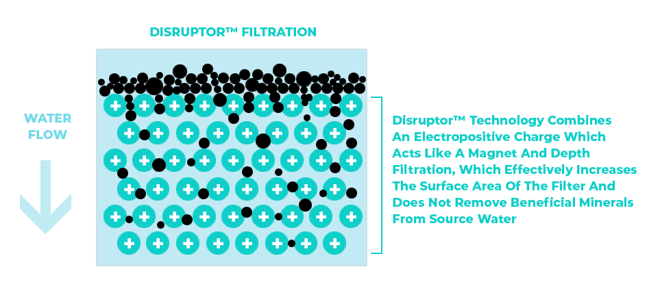 Disruptor Filtration Absorption Positive Charge