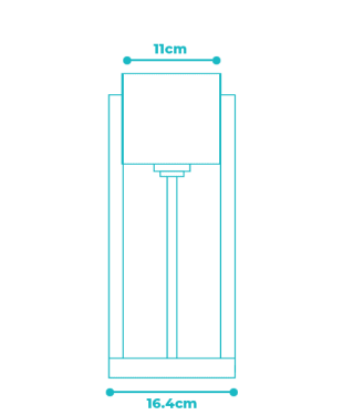 Aurra Blaze Front View Dimensions